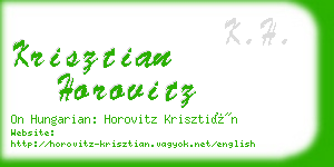 krisztian horovitz business card